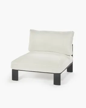 Bench one seater incl cushion outdoor snow white