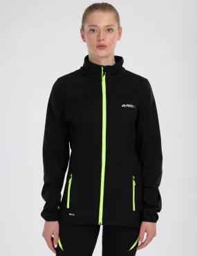 Damen Thermo Softshell Fahrradjacke Pro Line II Schwarz-Neon