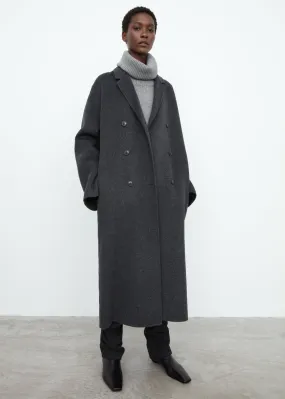 Doublé wool overcoat grey mélange