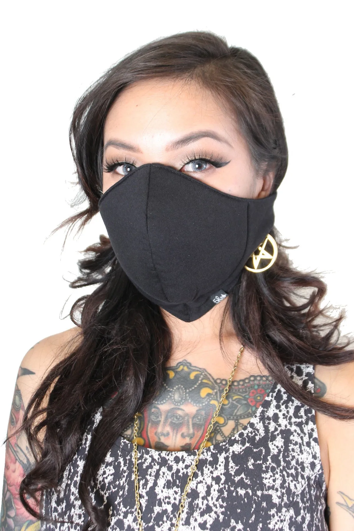 Five and Diamond Winter Velcro Dust Mask -  black