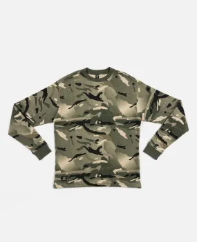 Patta Spray Camo Waffle Longsleeve T-Shirt (Multi/Spray Camo)