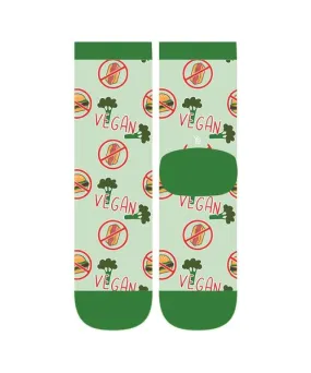 "I'm a Vegan" Dress Crew Socks by YO Sox - Medium